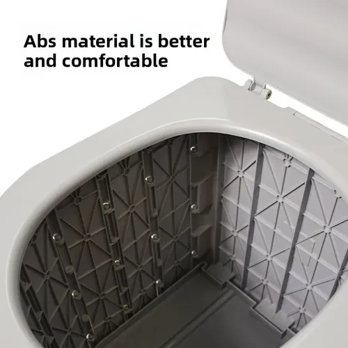 Foldable Portable Camping Toilet With Lid Mobile Emergency Travel Car Commode