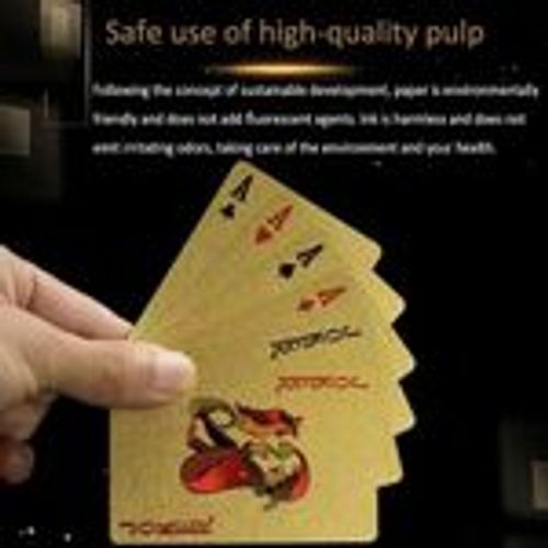 Gold-plated durable PVC waterproof playing cards
