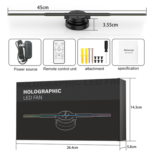 3D holographic projector LED animation advertising display equipment product
