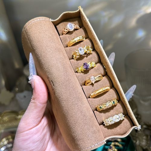 8 pigeon egg rings, light luxury high-end rings (including boxes)