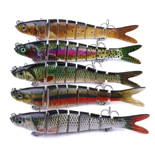 2 PCS Multi Jointed Fishing Lure Slow Sinking Bionic Segmented Bait 10cm 12.4g