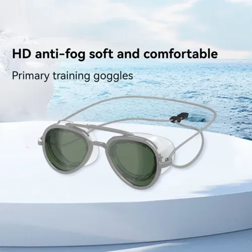 Full angle anti fog swimming goggles