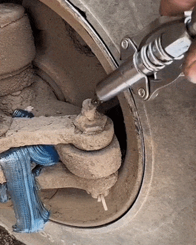 Double Handle High Pressure Quick Release Grease Coupler( Includes one 11.8-inch hose)