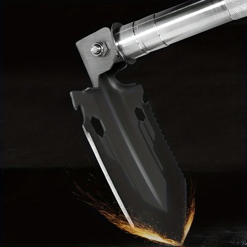 Multifunctional folding shovel essential for outdoor survival, camping, gardening and fishing