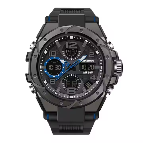 Mens 5ATM Waterproof Shock Resistant Military Watch