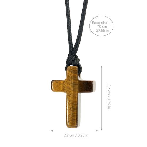 Tiger's Eye Cross Necklace