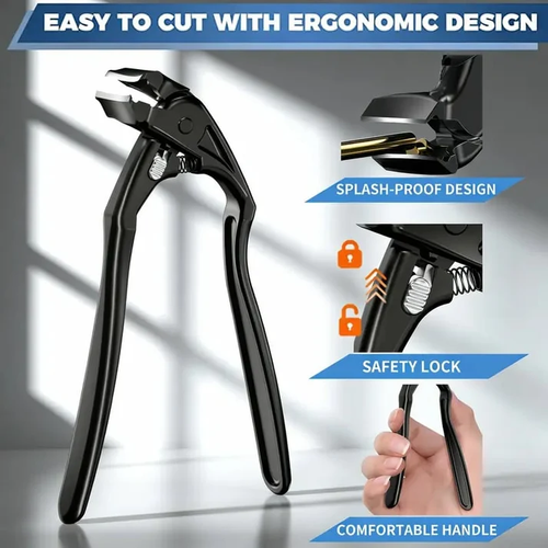 Black Curved Nail Clipper – Ergonomic & Easy for Seniors 🖤