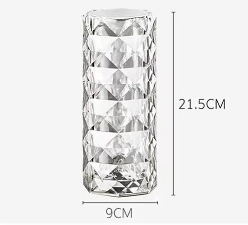 Modern USB LED Rechargeable RGB Table Lamp 3D Art Crystal Night Light Projector for Home Hotel Touch Control for DIY Decorations