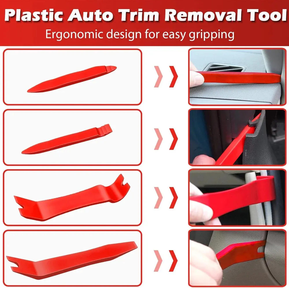 7Pcs Auto Trim Removal Tool Kit Plastic Trim Removal Pry Tool Panel Clip Removal Pliers Trim Removal Tools for Car Body Door