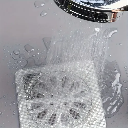 10Pcs Floor Drain Sticker, Insect-proof Self-adhesive Bathroom Hair Filter Net, Sewer Filter, Kitchen Anti-blocking Mesh Net