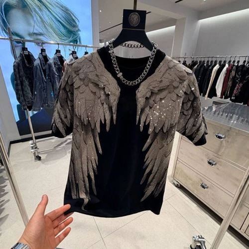 Rhinestone Angel Wing T-shirt