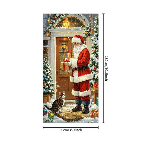 Santa Claus Party Decoration Banner Door Banner