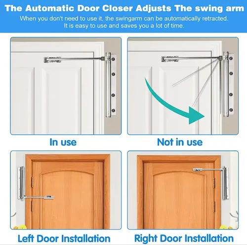 2PCS Automatic Door Self-Closing Hinge