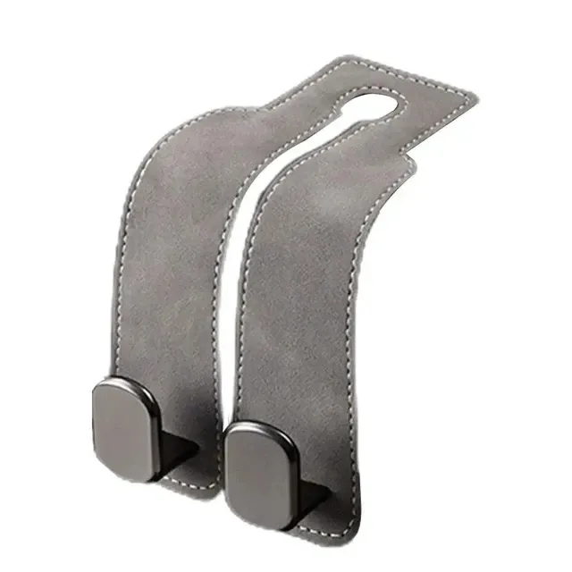 2Pcs 2-in-1 Universal Headrest Hanger Clip Car Back Seat Hook Hanging Storage Mobile Phone Holder Stand Car Headrest Hooks