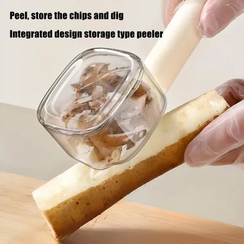 1Pcs Kitchen Gadgets Fruit Vegetable Peeler With Storage Box Quickly Stripping Vegetable