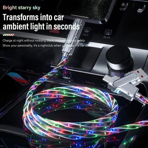 4-in-1 RGB luminous fast charging data cable