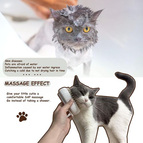 Pet Electric Hair Brush Cat Dog Steam Brush