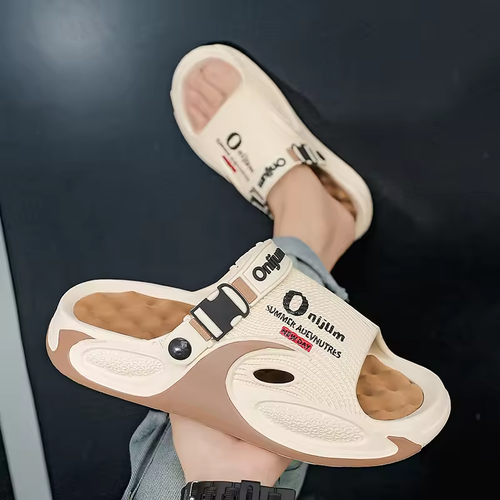 Summer Men's Massage Slippers Indoor Outdoor EVA Clogs Beach Sandals Soft Slides Casual Shoes Male  House Slippers
