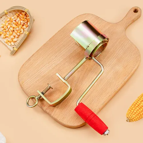 Hand Crank Corn Sheller Stainless Steel Manual Thresher for Kitchen Fresh Corn Separator Clip Design Gadget Tool