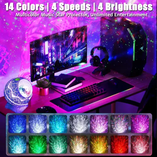 Dinosaur Egg Galaxy Projector with Bluetoot