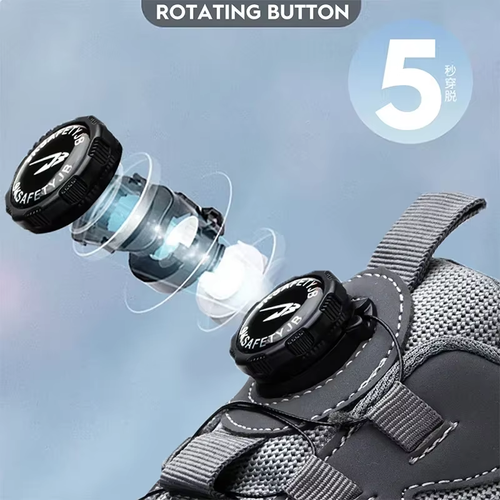 Men's Safety Shoes Protection And Elastic Safety Boots Fashionable Casual Shoes Breathable Odor Protection Men's Work Shoes