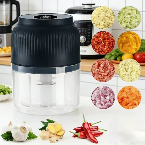 250ml Mini Wireless USB Rechargeable Electric Vegetable Chopper Garlic Crusher Food Chopper for Kitchen Gadgets for Garlic