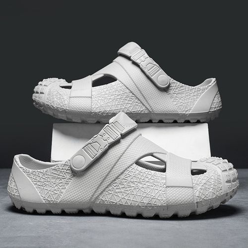 Men's Summer Fashionable Casual Breathable Comfortable Low Cut Slip-On EVA Sandals Foot Covering Slippers Slip-On Shoes