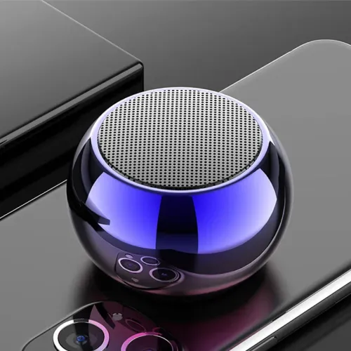 Wireless Bluetooth Speaker Portable Small Steel Gun Metal Heavy Stereo Surround Subwoofer Outdoor Mini Bluetooth Small Speaker