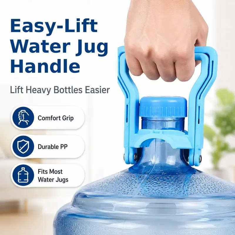 5PCS 5 Gallon Water Jug Lifter Handle, Easy Grip Heavy Water Bottle Carrier for Home Office Camping