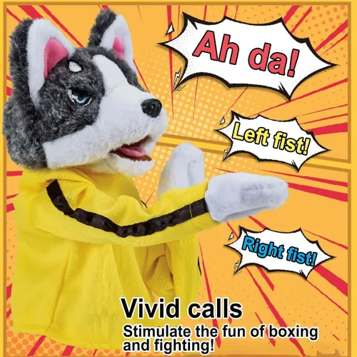 Kung Fu Husky: The Ultimate Boxing Puppet for Endless Family Fun!（1pc)