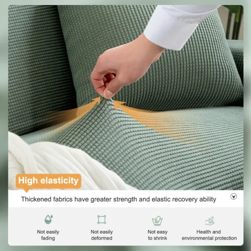 Solid Color Elastic Sofa Covers for Living Room Spandex Sectional Corner Sofa Slipcovers