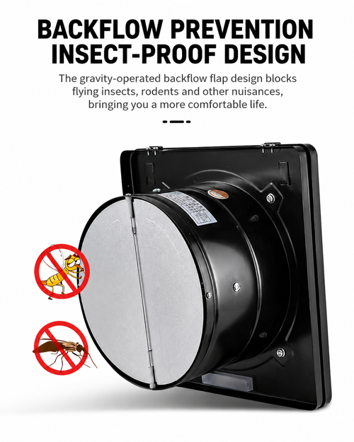 Flip Ventilation Fan Kitchen Fume Exhaust High Speed Household Air Extractor Ten Inch Wall Mount Window Type Electric Vent