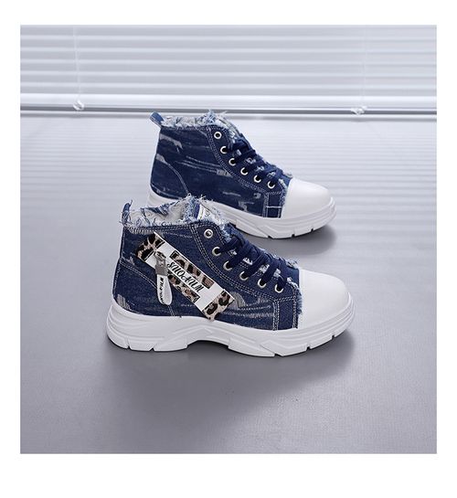2026 new thick soled high top canvas shoes