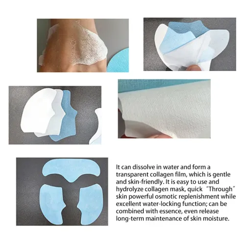 5 Sets Hydrolyzed Collagen Protein Film Gel Facial Mask Paper Anti Wrinkle Moisturizing Soluble Face Filler Firming Skin Care