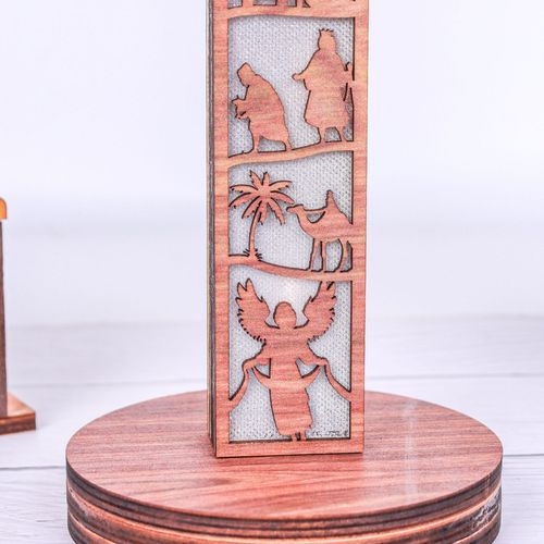 Wooden cross night light