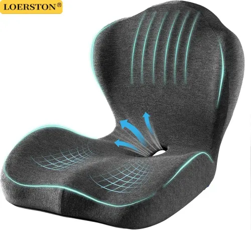 Seat Cushion for Office Chair Ergonomic Memory Foam Seat Cushion with Back Support for Stress Relief Lumbar Support Car Office