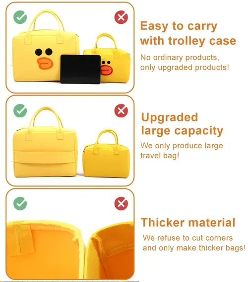 🎉🎉（Buy 1 Get 1 Free）Cute felt large capacity travel bag🐨