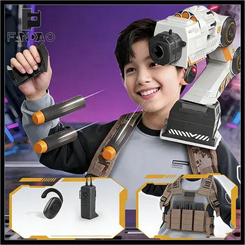Smart Tracking Foam Blaster Gun Toy AI Somatosensory Control Role-Playing Robot Arm