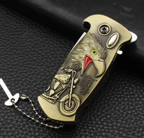 Eagle Bronze Embossed Metal Strip Bottle Opener Gas Lighter
