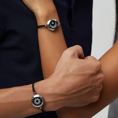 Sun and Moon Touch Bracelets for Couples Vibrating Couple Bracelet Long-distance Touch love