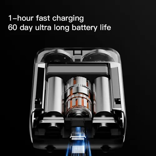 Double headed mini electric shaver with USB rechargeable, waterproof, portable travel, dry and wet dual-use shaver