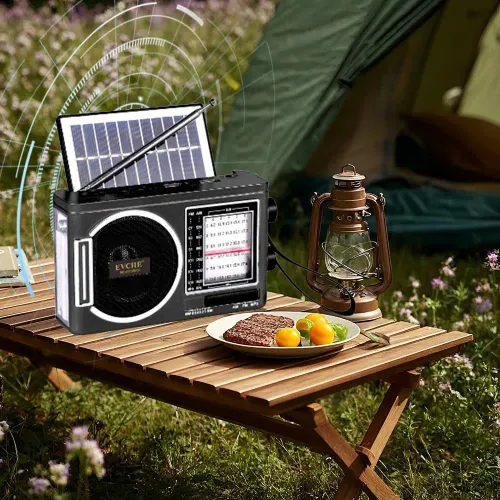 Bluetooth Radio High Volume Digital Display MP3 Player Solar Radio Antenna with LED Flashlight Solar Powered