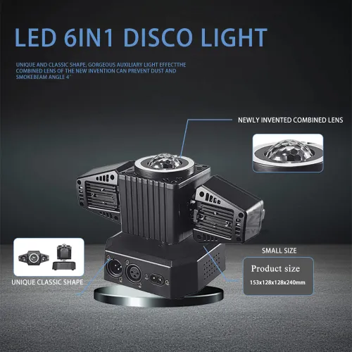 50W Disco Light Remote Control Mini LED Beam DMX512 Rotating DJ Equipment Stage Effect Suitable for Parties Clubs Birthday Events