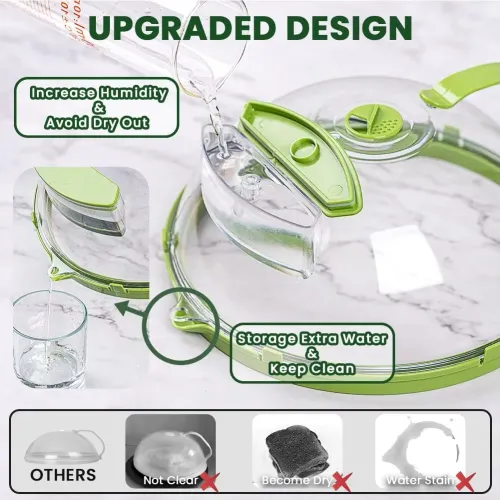 Microwave Food Cover Clear Microwave Splash Guard with Steamer and Handle Kitchen Gadgets