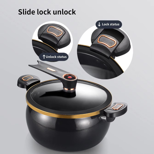 8L Ceramic Enamel Micro-Pressure Pot (28cm Large-Capacity Non-Stick Stew Pot)