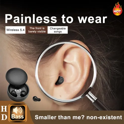 mini wireless bluetooth headset small earbuds sleep work sports invisible headphones HD HIFI bass sound quality earphones