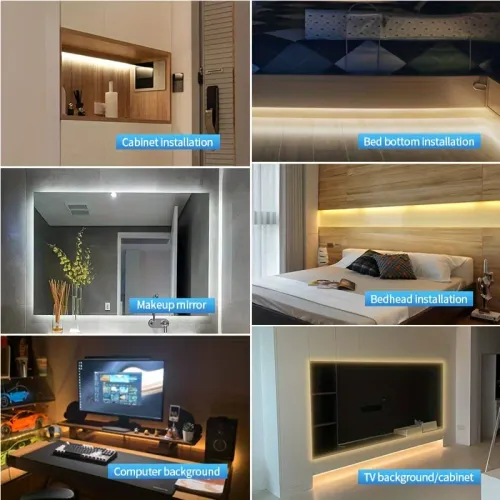 COB LED Strip Lights Touch Sensor Dimmable 5V USB Flexible Ribbon Tape