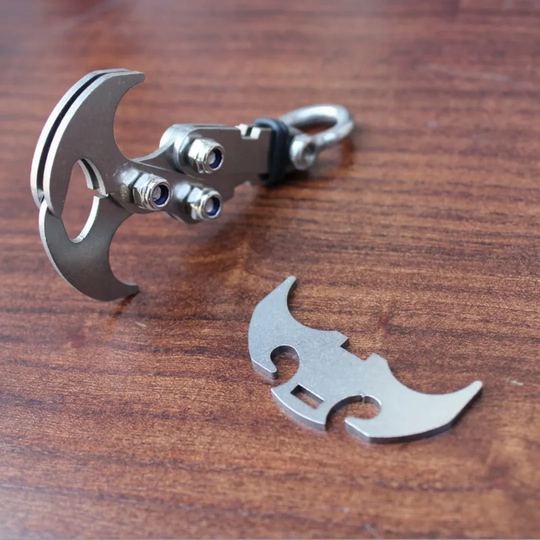 2Pcs Stainless Steel Outdoor Climbing Hook - Durable & Deployment, Gravity Hook & Emergency Tool for Hiking