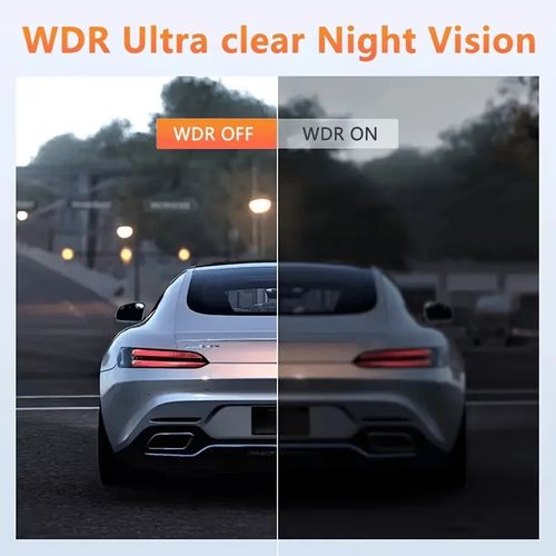 Dual camera driving recorder with infrared night vision ring recording and 2-inch IPS screen