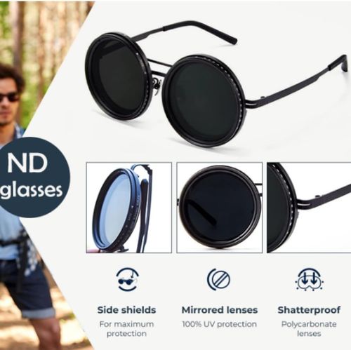 Adjustable Tint Polarized Round Sunglasses